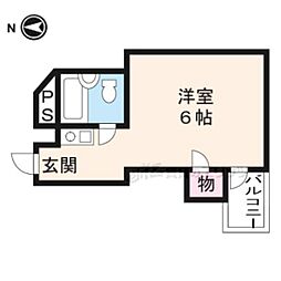 コスモハイツ里の内 1Kの間取図画像
