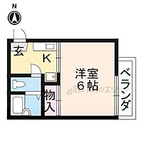 奥村ハイツ 101 ｜ 京都府京都市北区上賀茂山本町（賃貸アパート1K・1階・17.00㎡） その2