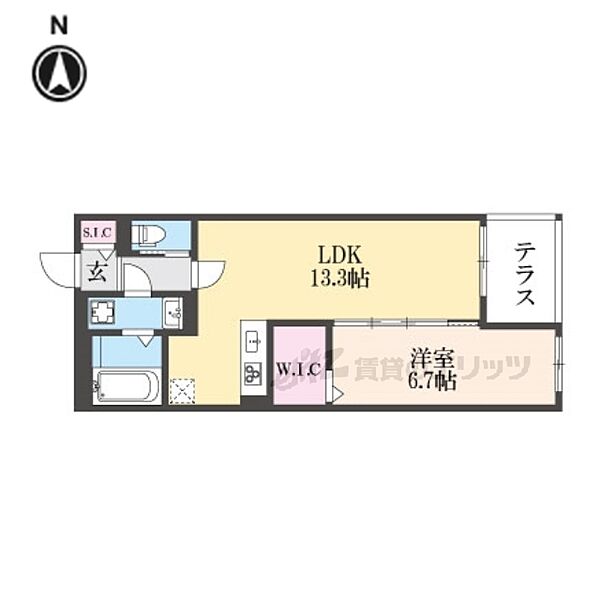 仮称）新丸太町ハイツ 102｜京都府京都市左京区新丸太町(賃貸アパート1LDK・1階・47.42㎡)の写真 その2