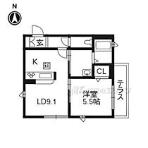 ラヴィニールドゥ 103 ｜ 京都府京都市左京区岩倉中町（賃貸アパート1LDK・1階・36.00㎡） その2