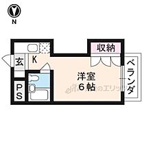 京都府京都市北区紫竹上ノ岸町（賃貸マンション1K・2階・16.00㎡） その1