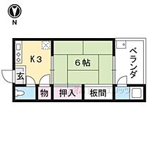 西野荘 03 ｜ 京都府京都市左京区松ケ崎三反長町（賃貸アパート1K・1階・18.05㎡） その2