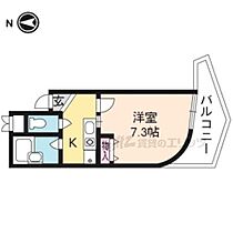 京都府京都市左京区北白川別当町（賃貸マンション1K・2階・22.10㎡） その2