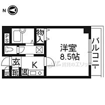 京都府京都市上京区大宮通一条上ル西入栄町（賃貸マンション1K・6階・24.39㎡） その1