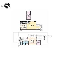 京都府京都市左京区岩倉中河原町（賃貸アパート2LDK・1階・64.48㎡） その2