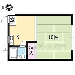 第一兵庫ハイツ 1Kの間取図画像