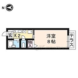 ハイツクレーネ 1Kの間取図画像