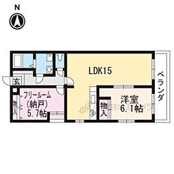 サクシード宝ヶ池 2LDKの間取図画像