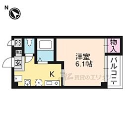 ミルコート 1Kの間取図画像
