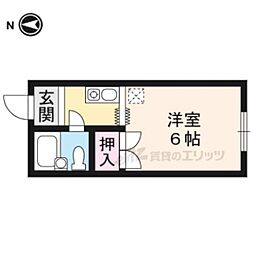コーポ町柳 ワンルームの間取図画像