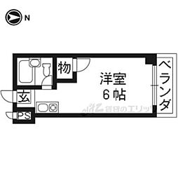 千丸ハイツ 1Kの間取図画像