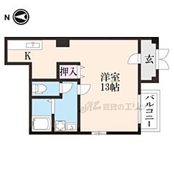 アーバンレジデンス神山台 1Kの間取図画像