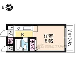 マーク西陣 ワンルームの間取図画像