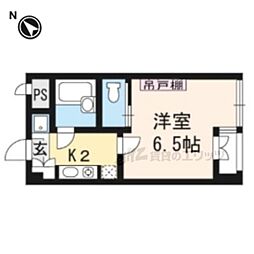 クラール壬生 1Kの間取図画像