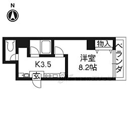 ラヴェンナ 1Kの間取図画像