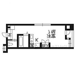 カンナヴィラ ワンルームの間取図画像