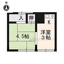 京都府京都市左京区田中春菜町（賃貸アパート2K・2階・15.97㎡） その2