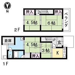 🉐敷金礼金0円！🉐紫竹栗栖町11貸家