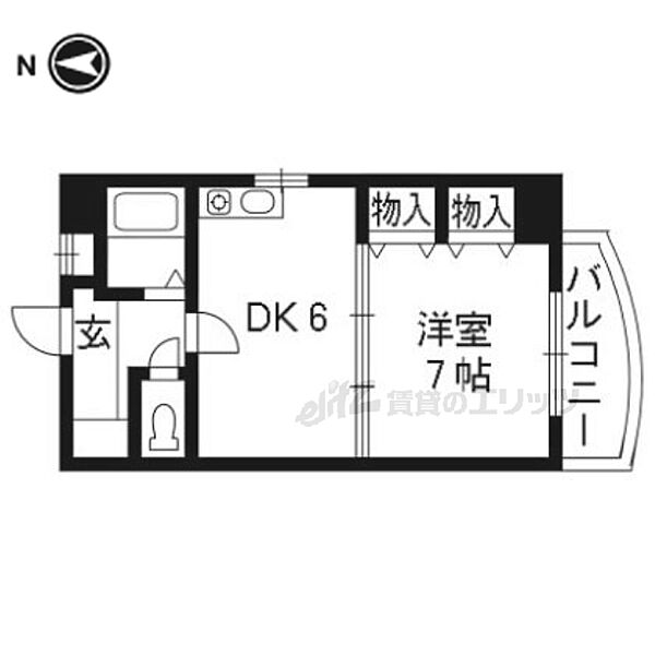 京都府京都市右京区梅津東構口町(賃貸マンション1DK・2階・30.00㎡)の写真 その2