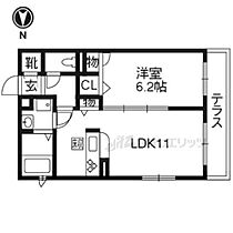 京都府京都市中京区西ノ京西月光町（賃貸マンション1LDK・2階・42.18㎡） その2