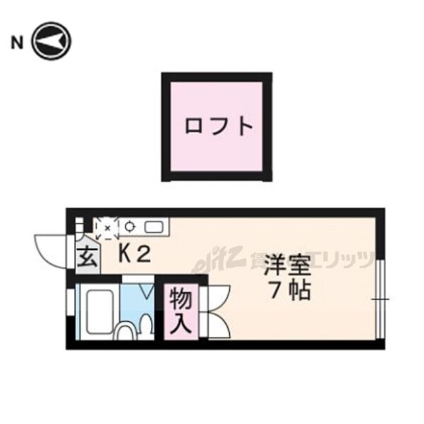 京都府京都市上京区千本通一条下る西中筋町(賃貸アパート1K・2階・17.39㎡)の写真 その2