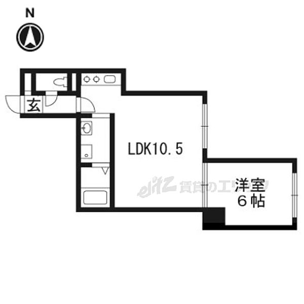 NAGI KYOTO NIJO 201｜京都府京都市中京区聚楽廻南町(賃貸マンション1LDK・2階・37.56㎡)の写真 その2