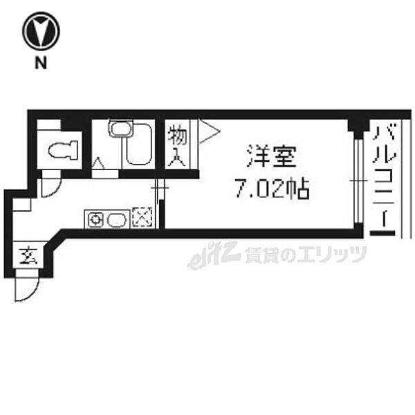 グリーンヒル北大路 205｜京都府京都市北区小山北大野町(賃貸マンション1K・2階・22.00㎡)の写真 その2