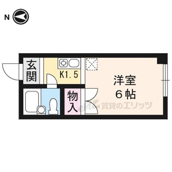 コーポ町柳 303｜京都府京都市左京区田中上柳町(賃貸マンション1K・3階・14.50㎡)の写真 その2