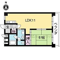 エリッツ7 703 ｜ 京都府京都市右京区西院六反田町（賃貸マンション1LDK・7階・44.55㎡） その2