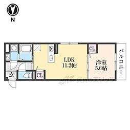 FleurII 1LDKの間取図画像