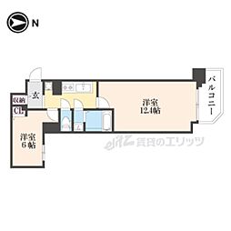 アクアプレイス京都千本丸太町 1LDKの間取図画像