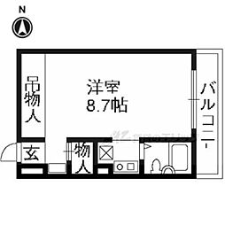 グレイシー西ノ京 1Kの間取図画像