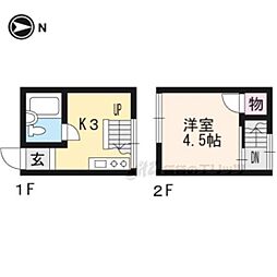 メゾン五友 1Kの間取図画像