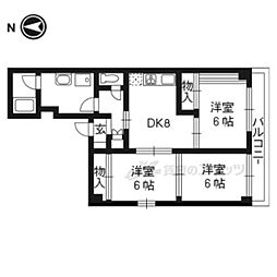 ファーストコート御所西 3LDKの間取図画像