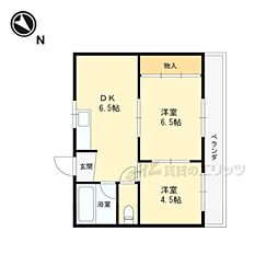 メーゾンヴィオレット 2DKの間取図画像