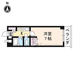 メゾンM 1Kの間取図画像