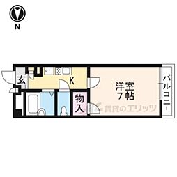 レオパレス旭ケ丘 1Kの間取図画像