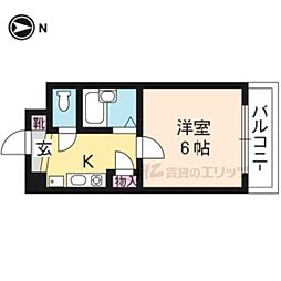 グランドパレス円町 1Kの間取図画像