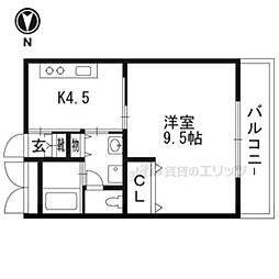 グランデSAI 1DKの間取図画像
