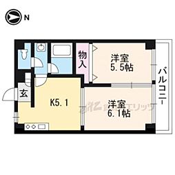 ロイヤルレジデンスパイン&ベアー 2Kの間取図画像