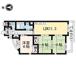 パヴォーネ・植物園 3LDKの間取図画像
