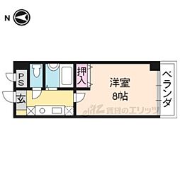 レジデンスじゅらく 1Kの間取図画像
