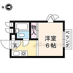 カームMAIN 1Kの間取図画像