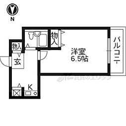 ジョイフル御池 1Kの間取図画像