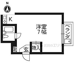 カタリナ館 1Kの間取図画像