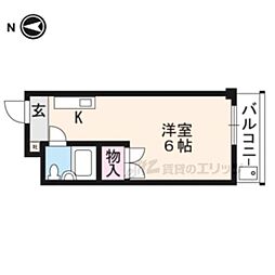 エクセルシアー 1Kの間取図画像