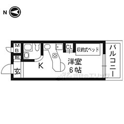 ラ・パルフェ・ド・プレオ 1Kの間取図画像