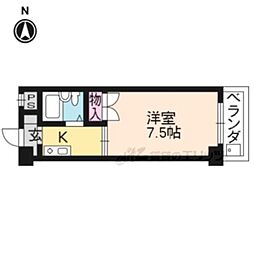 フレーズ1 1Kの間取図画像