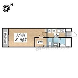 モリエ・上賀茂 1Kの間取図画像