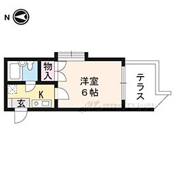 ラシャンブル 1Kの間取図画像